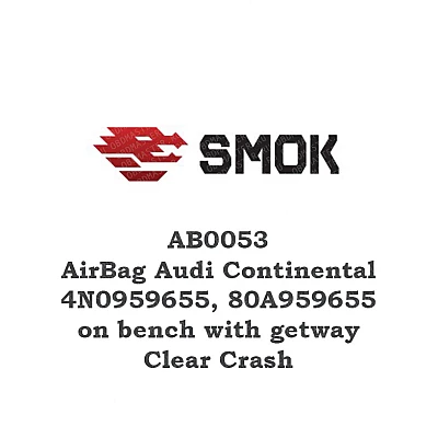 AB0053 AirBag Audi Continental 4N0959655, 80A959655 on bench with getway Clear Crash AB0053 AirBag Audi Continental 4N0959655, 80A959655 on bench with getway Clear Crash