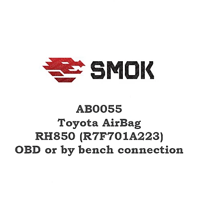 AB0055 Toyota AirBag RH850 (R7F701A223) OBD or by bench connection AB0055 Toyota AirBag RH850 (R7F701A223) OBD or by bench connection