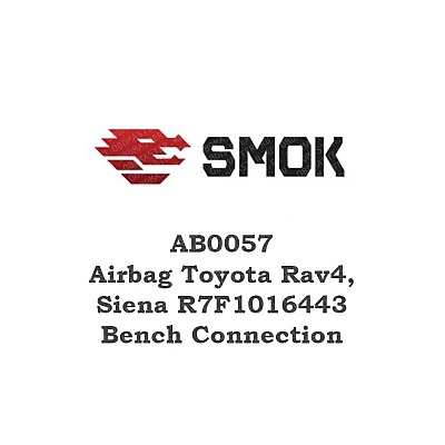 AB0057 Airbag Toyota Rav4, Siena R7F1016443 Bench Connection AB0057 Airbag Toyota Rav4, Siena R7F1016443 Bench Connection