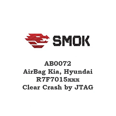 AB0072 AirBag Kia, Hyundai R7F7015xxx Clear Crash by JTAG AB0072 AirBag Kia, Hyundai R7F7015xxx Clear Crash by JTAG