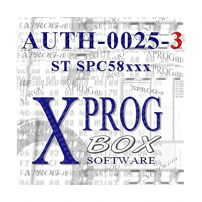 Авторизация XPROG AUTH-0025-3 для процессоров ST SPC58 Авторизация XPROG AUTH-0025-3 для процессоров ST SPC58