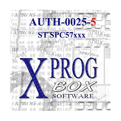 Авторизация XPROG AUTH-0025-5 для процессоров ST SPC57 Авторизация XPROG AUTH-0025-5 для процессоров ST SPC57